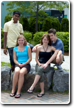 Gerome (Asif), Amber,  Erin & Gino (Paul)